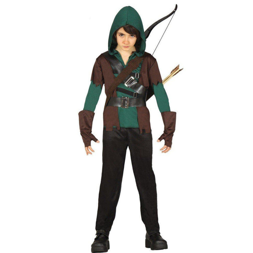 Authentic Kids Robin Hood Archer Costume, Ages 7-9 Years, for Epic Adventures